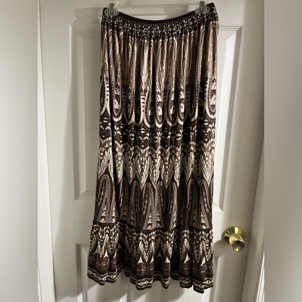 Boho long flowy maxi skirt